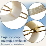 French Amie Oval Hoop Small 1 1/4” Celluloid Handmade Hair Barrette Clips(2 Pcs)