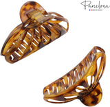 Parcelona French Rain Drop 4" Large Celluloid Jaw Hair Claw for Women