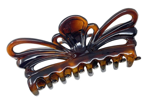 Parcelona French Tropical Butterfly Shell Extra Large Celluloid Hair Claw Clip