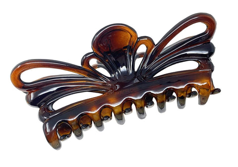 Parcelona French Tropical Butterfly Shell Extra Large Celluloid Hair Claw Clip