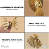 Parcelona French Fleur Medium 3.25" Wide Teeth Celluloid Hair Claw for Women