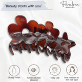 Parcelona French Flower Medium Tortoise Shell Jaw Hair Claw Clamp