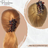 Parcelona French Flower Medium Tortoise Shell Jaw Hair Claw Clamp