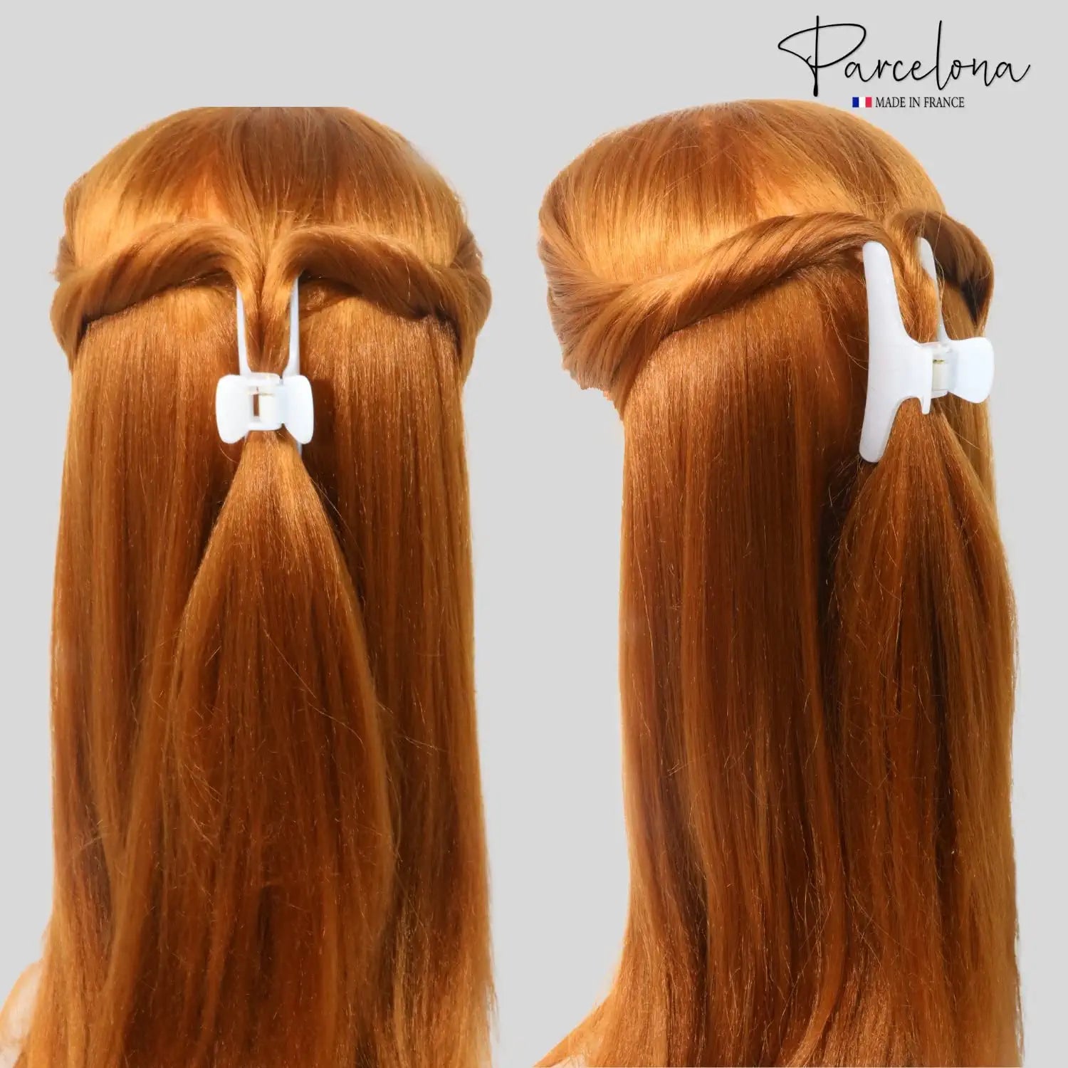 Parcelona French Flat Salon Style Medium 3 1/4" Cellulose Hair Claw for Women