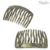 French Amie Fab 13 Teeth Medium Handmade Celluloid Side Hair Comb for Women