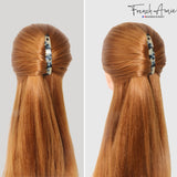 French Amie 16 Teeth White Tokyo Medium Handmade Flexible Side Hair Comb