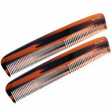French Amie Sleek Handmade shell 7 Inch Long Celluloid Hair Dressing Combs