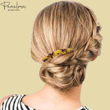 Parcelona French Circles Edge Small 2.75” Celluloid Side Hair Combs - 2 Pcs