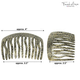 French Amie Fab 13 Teeth Medium Handmade Celluloid Side Hair Comb for Women