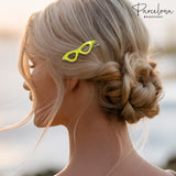 Parcelona French Retro Glasses Small Celluloid Side Hair Barrettes for Women
