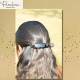 Parcelona French Sleek Celluloid Tortoise Shell Metal Free Hair Clip Barrette
