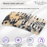 French Amie 16 Teeth White Tokyo Medium Handmade Flexible Side Hair Comb