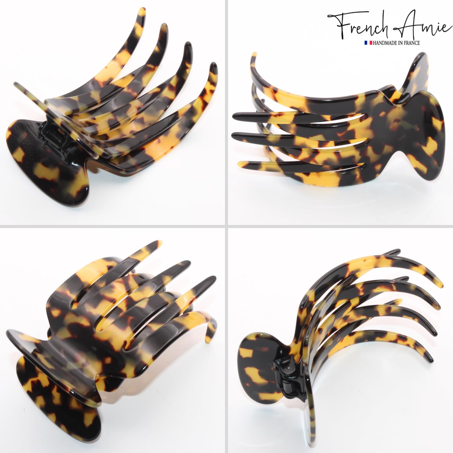 French Amie Paw 2 3/4" Cellulose Handmade Jaw Hair Claw for Women and Girls