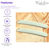 French Amie Rounded Oblong Small Cellulose No Metal Hair Slide Barrettes(2 Pcs)