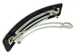 French Amie Long Rectangle Handmade Large Hair Barrette Clip for Women N Girls
