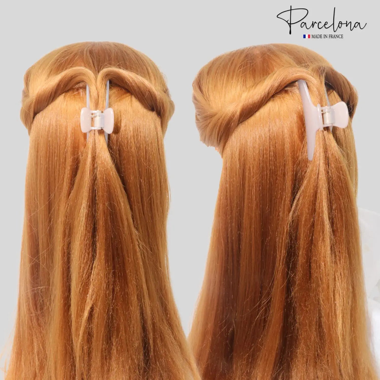 Parcelona French Flat Salon Style Medium 3 1/4" Cellulose Hair Claw for Women