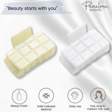 Parcelona French Checkered Small Celluloid Jaw Hair Claw Clamps for Women(2 Pcs)
