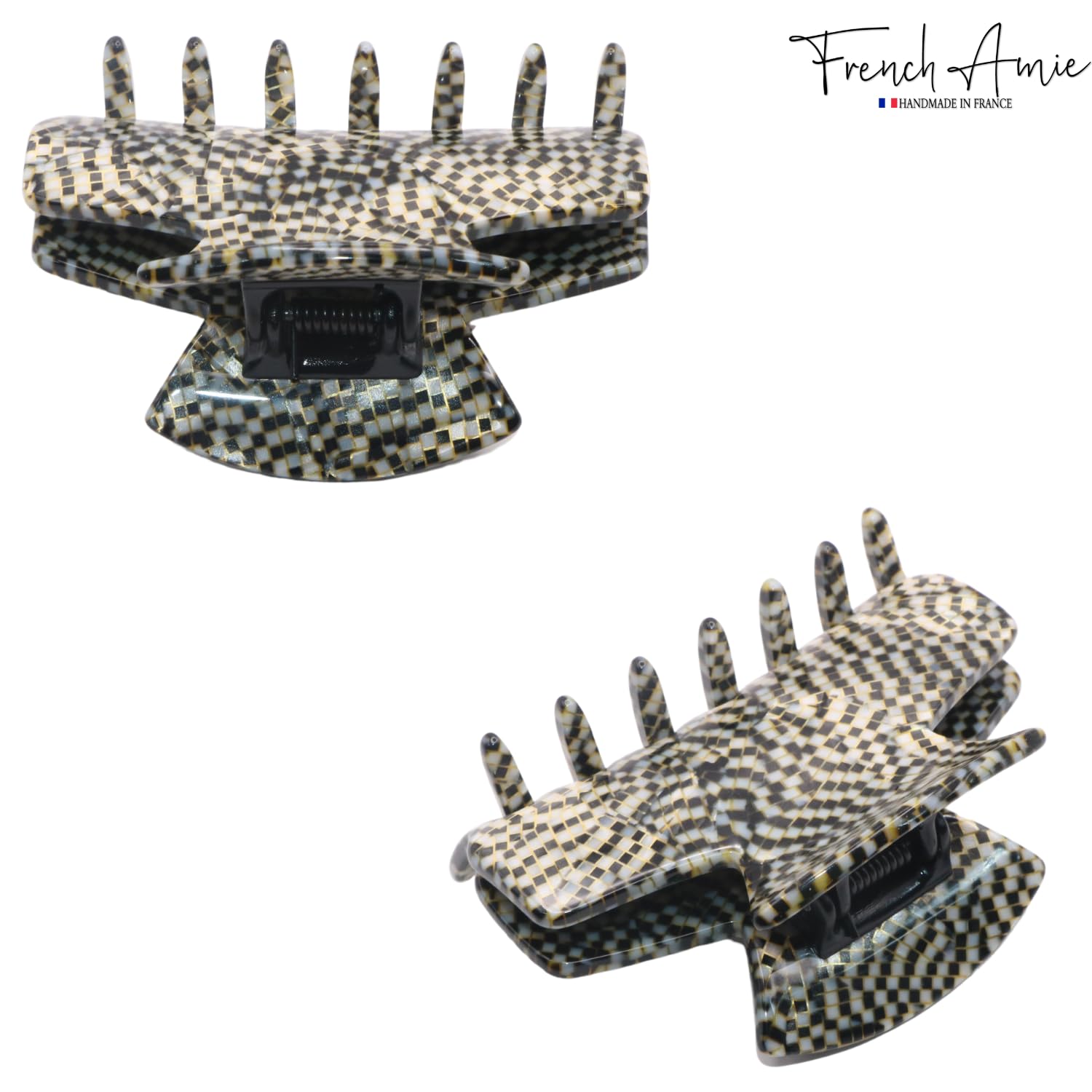 French Amie Chic Medium 2 1/4 Inch Handmade Cellulose Jaw Hair Claw