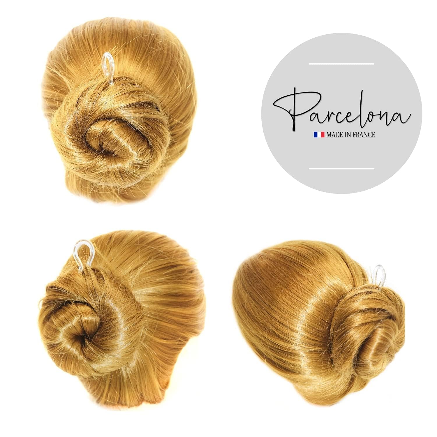 Parcelona French Sleek 3 1/2" Cellulose Wavy U Shaped Hair Pins for Women(3 Pcs)