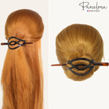 Parcelona French Twist Shell Chignon Ponytail Holder Hair Slider Bun Cover