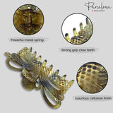 Parcelona French Tropical Butterfly Python Finish Extra Large Hair Claw Clip