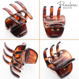Parcelona French Classic Large Pony Celluloid Jaw Hair Claw for Women and Girls