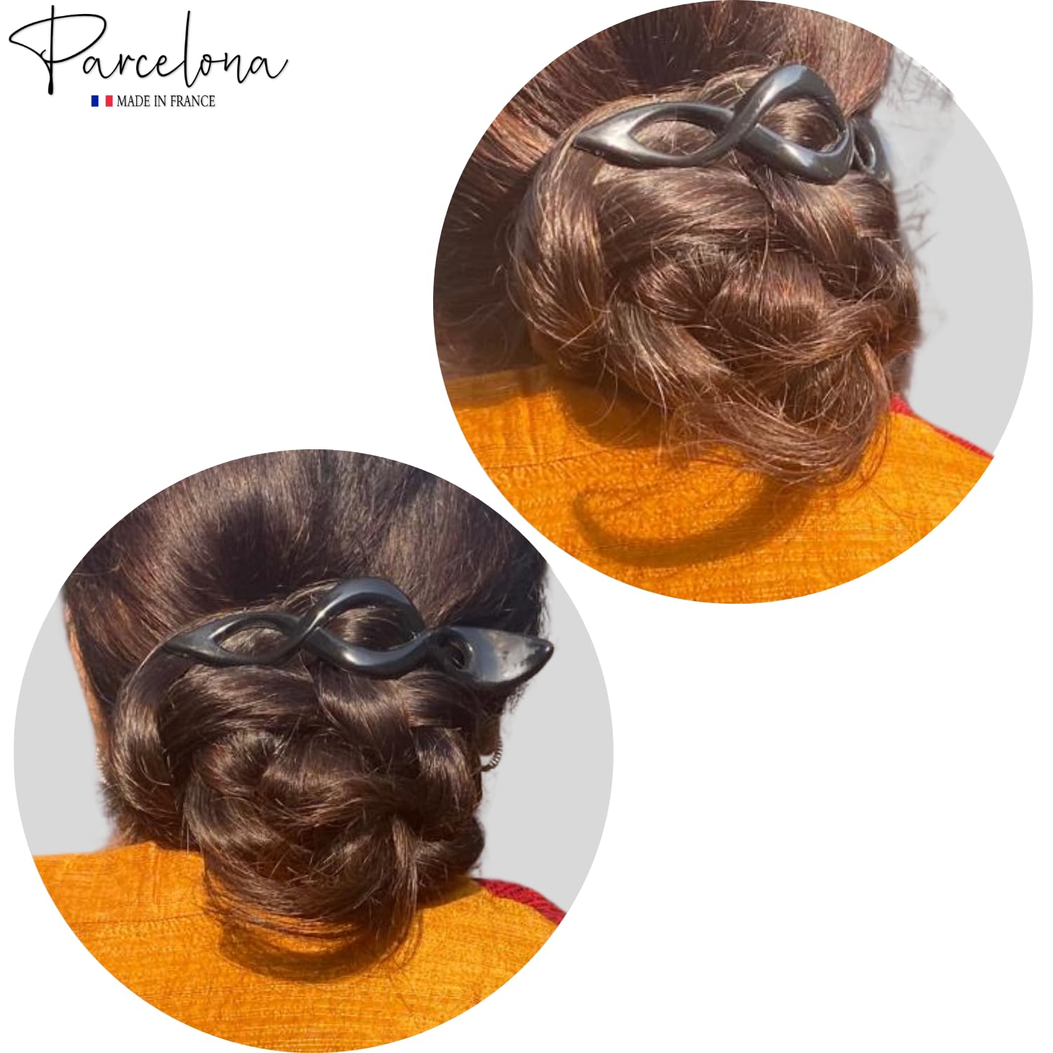 Parcelona French Twist Style 4 1/2" Large Cellulose Hair Side Slider Claw Clip