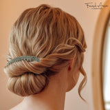 French Amie Fab 13 Teeth Medium Handmade Celluloid Side Hair Comb for Women