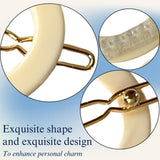 French Amie Mini Circle Celluloid Handmade Hair Clips Snap on Side Slide Clip