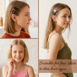 Parcelona Heart 1.75" Tortoise Shell Hair Clip Small Tige Boule Barrette