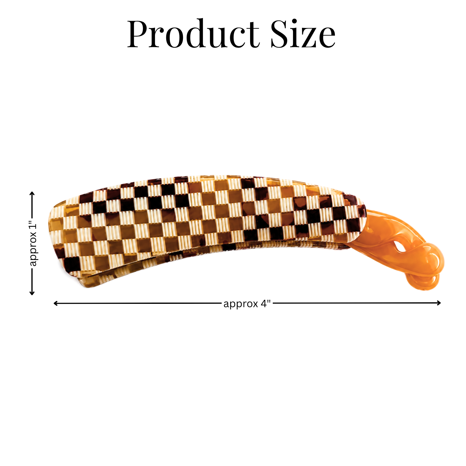 Moeni Curve Large 4 Inch Cellulose Acetate Banana Hair Clip for Women