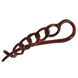 Parcelona French Large Twist N Clip Chain Link Metal Free Hair Clip Accessories