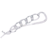 Parcelona French Large Twist N Clip Chain Link Metal Free Hair Clip Accessories