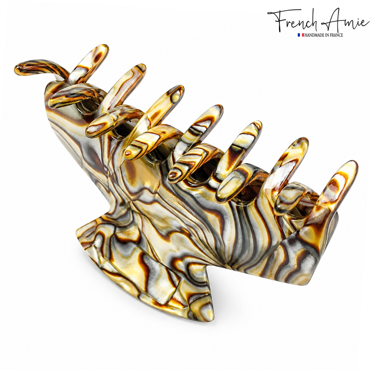 French Amie Chic Small 2 1/4 Inch Handmade Cellulose Jaw Hair Claw