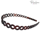 Parcelona French Bubbles Light Shell Cellulose 1/2 Inch Hair Head Band Headband