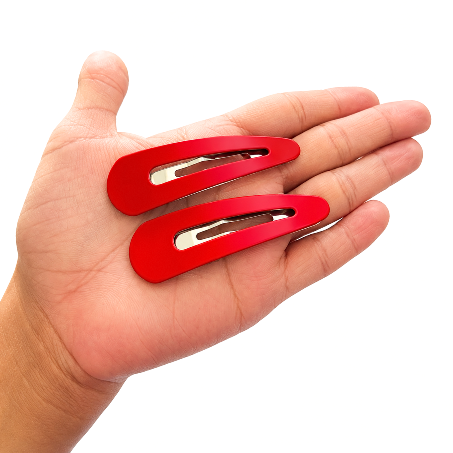 French Amie Clic Clac Large Handmade Cellulose Snap Hair Pins for Women(2 Pcs)
