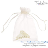 French Amie Director Thin and Narrow Small Handmade Celluloid Hair Claw for Women
