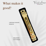 French Amie Quilted Barrette 3.5 Inch Cellulose Acetate Hair Clip for Women