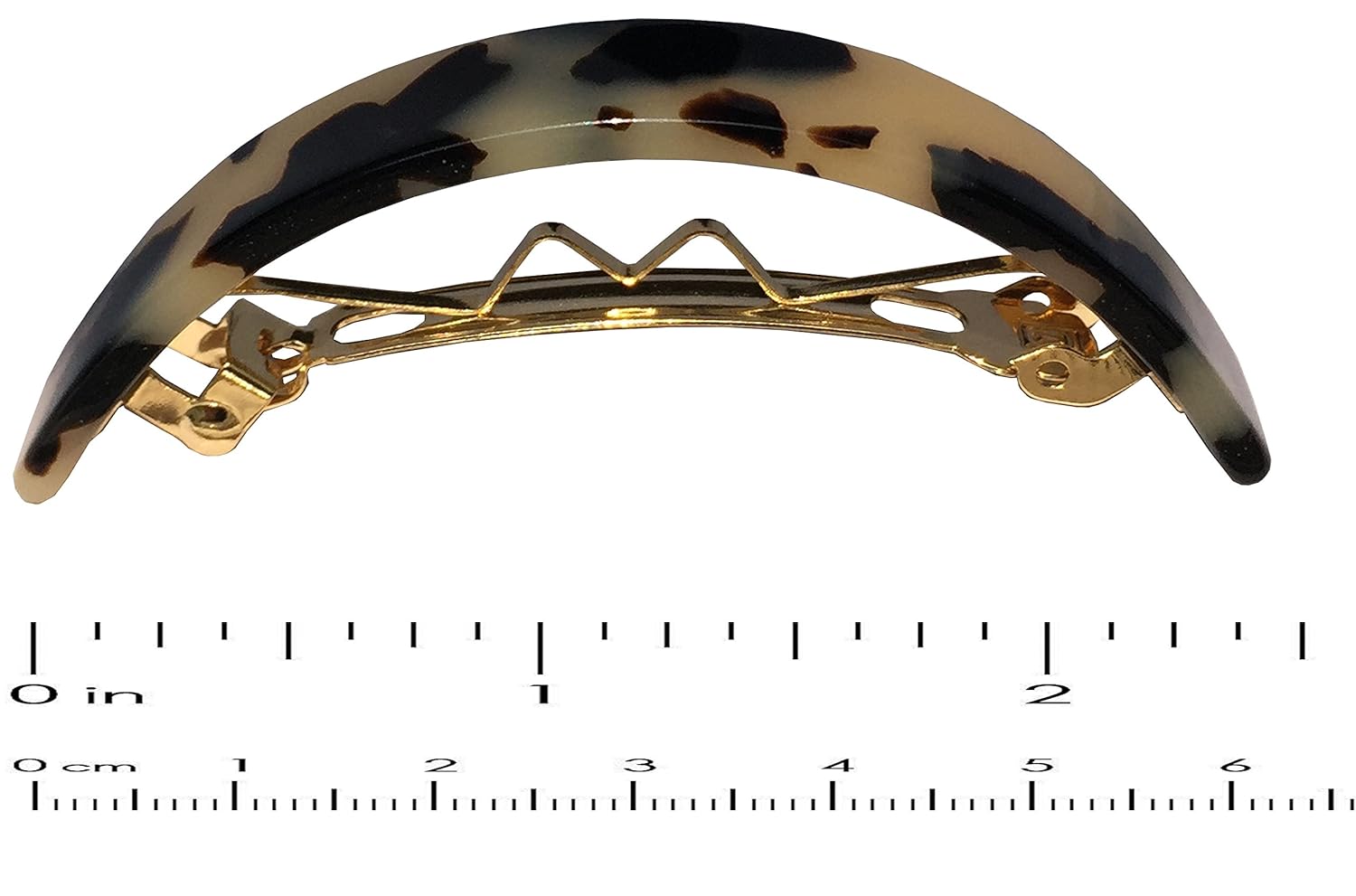 French Amie Curved Small Cellulose Handmade Hair Barrette for Women and Girls