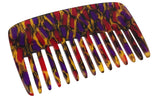 French Amie Pocket Comb Small Cellulose Handmade Wide Tooth Non Static Hair Comb