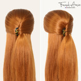 French Amie Tri Prongs 3" Handmade Cellulose Bun Holder Hair Pin Stick for Women