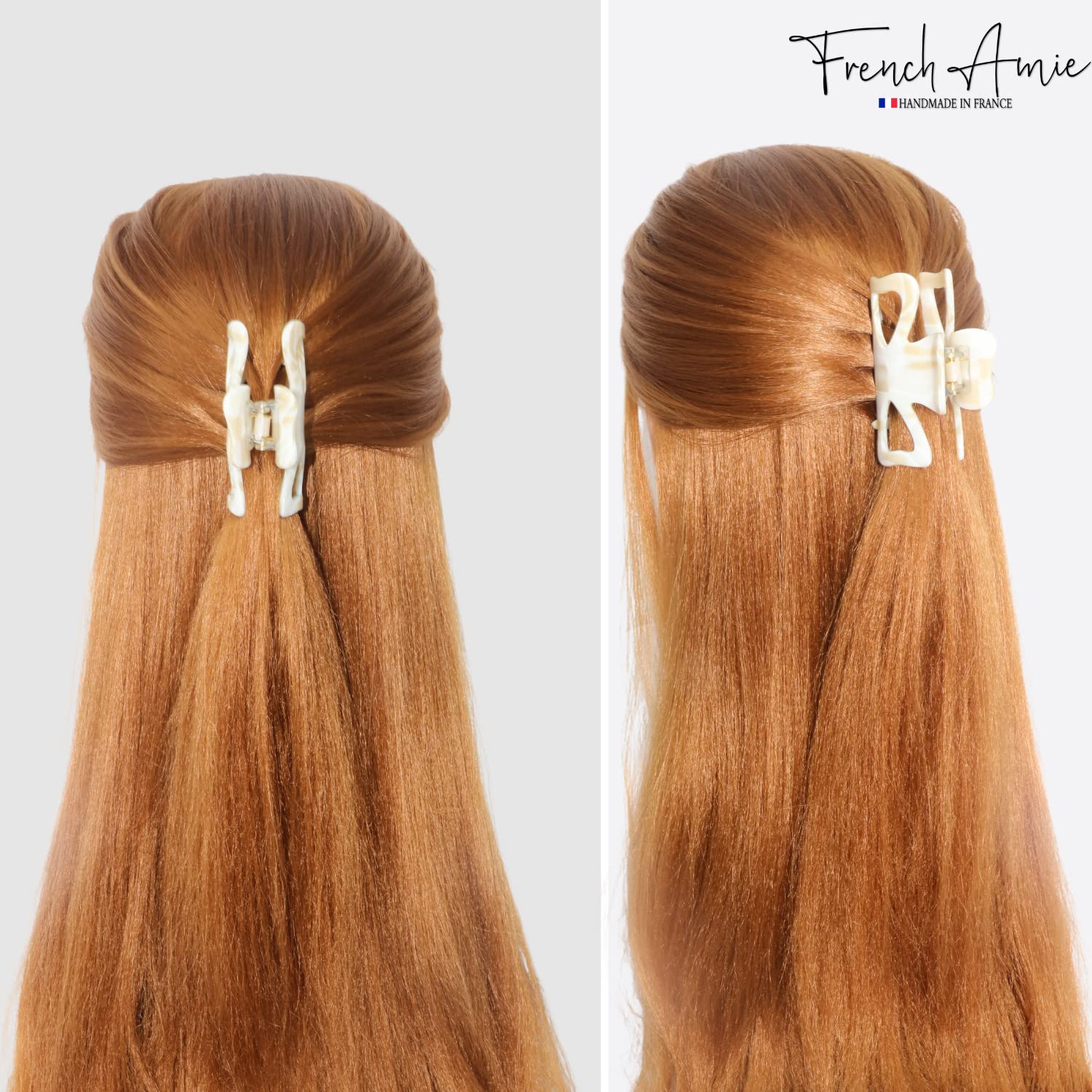 French Amie Classic Butterfly 3" Medium Handmade Cellulose Hair Claw