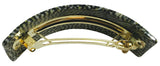 French Amie Handmade Curved Medium Automatic Strong Grip Hair Clip Barrette