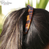 Parcelona French Broad Rectangle Savana Ponytail Interlocking Banana Hair Clip