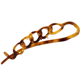 Parcelona French Large Twist N Clip Chain Link Metal Free Hair Clip Accessories