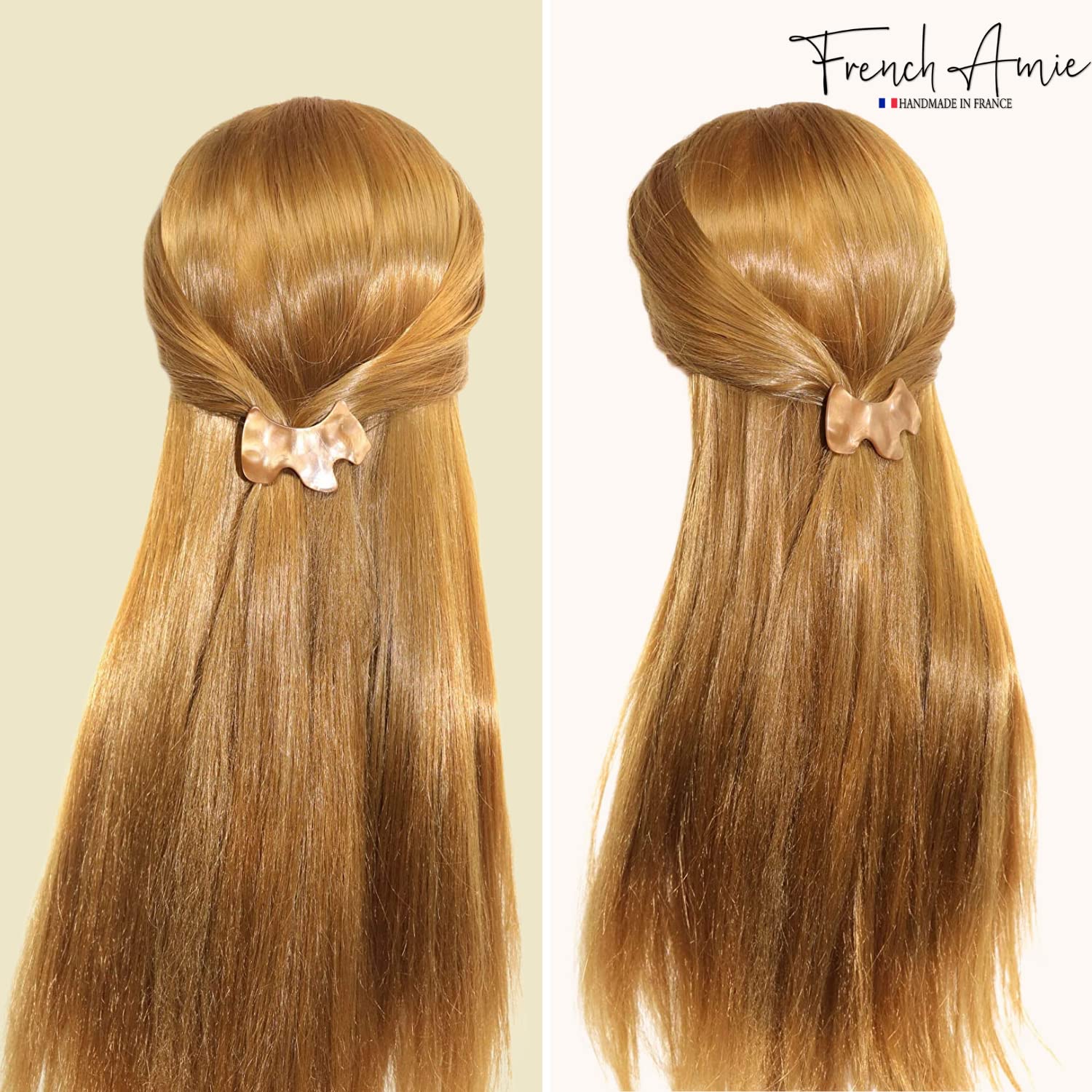 French Amie Scottish Dog Puppy 2" Small Cellulose Handmade Hair Barrette