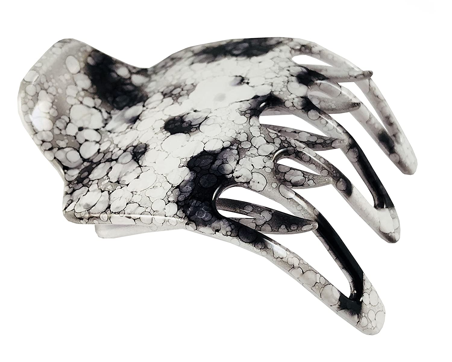 Parcelona French Wide Paw Medium Celluloid Side Slide Yoga Hair Claw for Women
