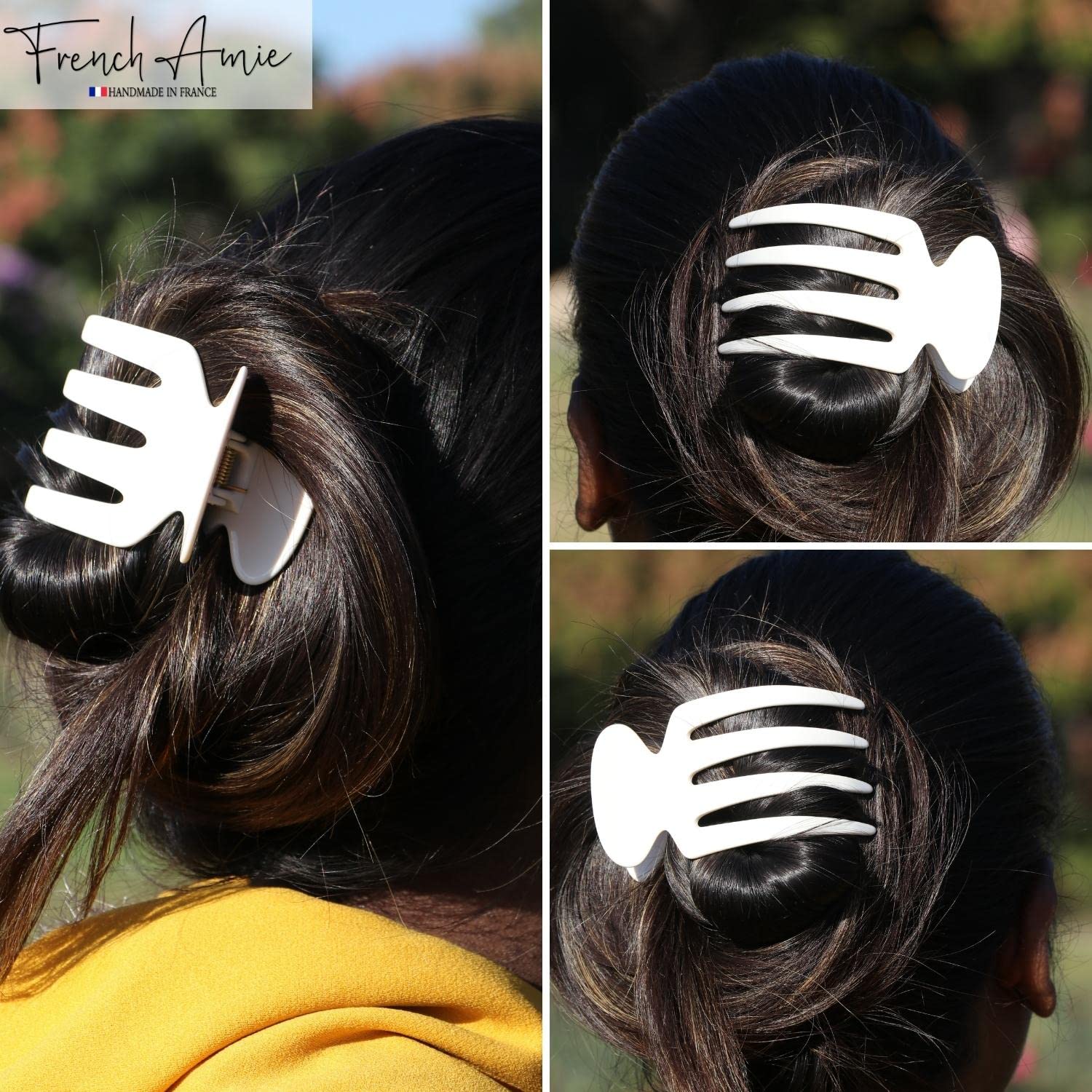 French Amie Paw 2 3/4" Cellulose Handmade Jaw Hair Claw for Women and Girls