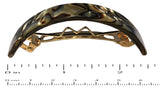 French Amie Curved Small Celluloid Handmade Hair Barrette for Women and Girls
