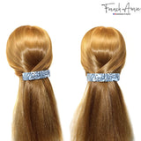 French Amie Long Rectangle Handmade Large Hair Barrette Clip for Women N Girls